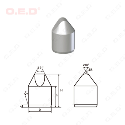 K30 Flat top Tungsten Carbide Buttons HRA 90 For Oil Field