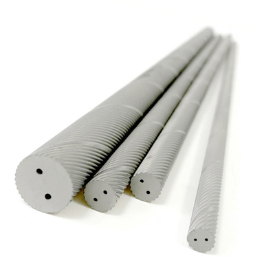 HRC60 Endmills Tungsten Carbide Helical Coolant Rods For Fiber Graphite Machining