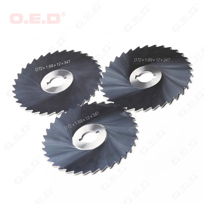 Ra 0.4 Solid Carbide Slitter Blades , 90.5 HRA Carbide Slitting Saw Blades